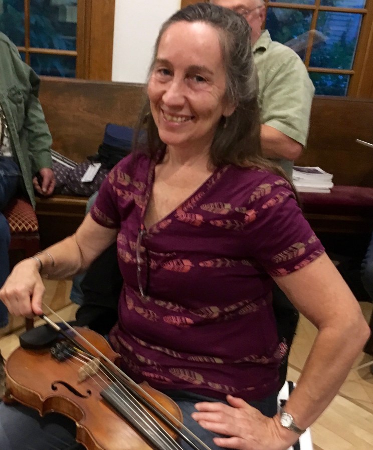 Mary Beth with fiddle